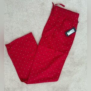 Tommy Hilfiger Poplin flag logo sleep pant red
